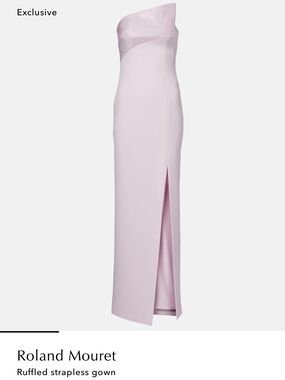 Roland Mouret Blush Strapless Column Gown Size 4
